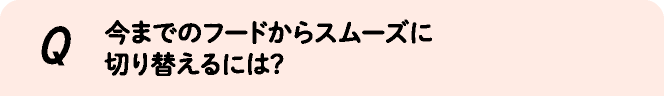 今までのフードからスムーズに切り替えるには?